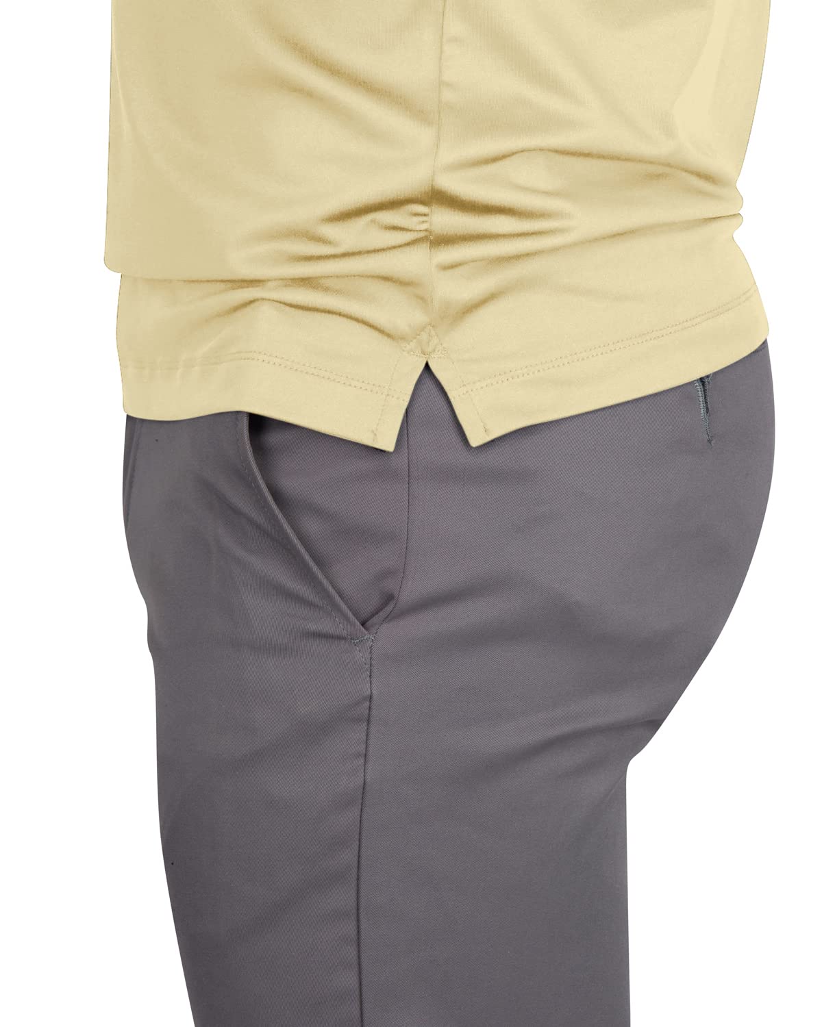 Men’s Untucked Golf Polo Shirts - The Perfect Length, Quick Dry, 4-Way Stretch Fabric. Moisture Wicking, UPF 50+ Protection