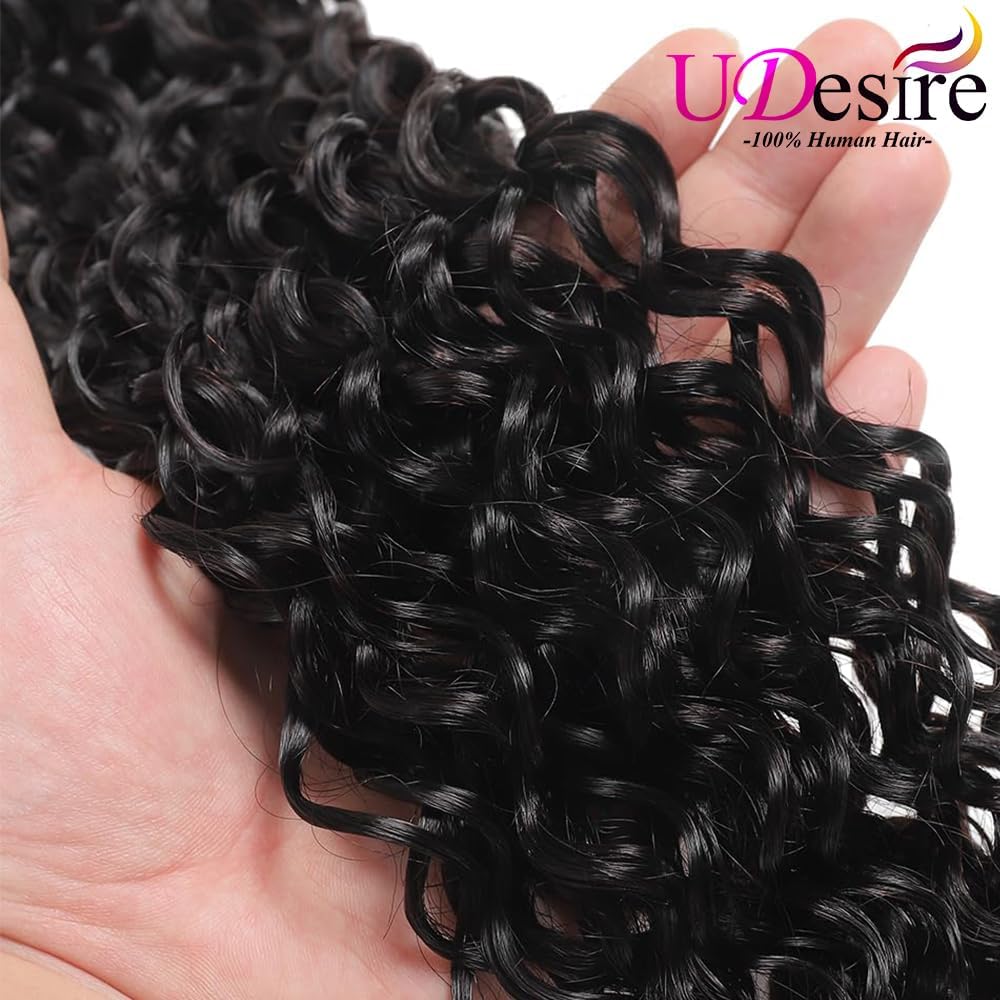 Water Wave Bundles Human Hair,Wet And Wavy Bundles 22Inch 100% Unprocessed Brazilian Virgin Curly Human Hair Bundles Ocean Wave Bundles for Women,Soft Bouncy Full And Thick Natural Black