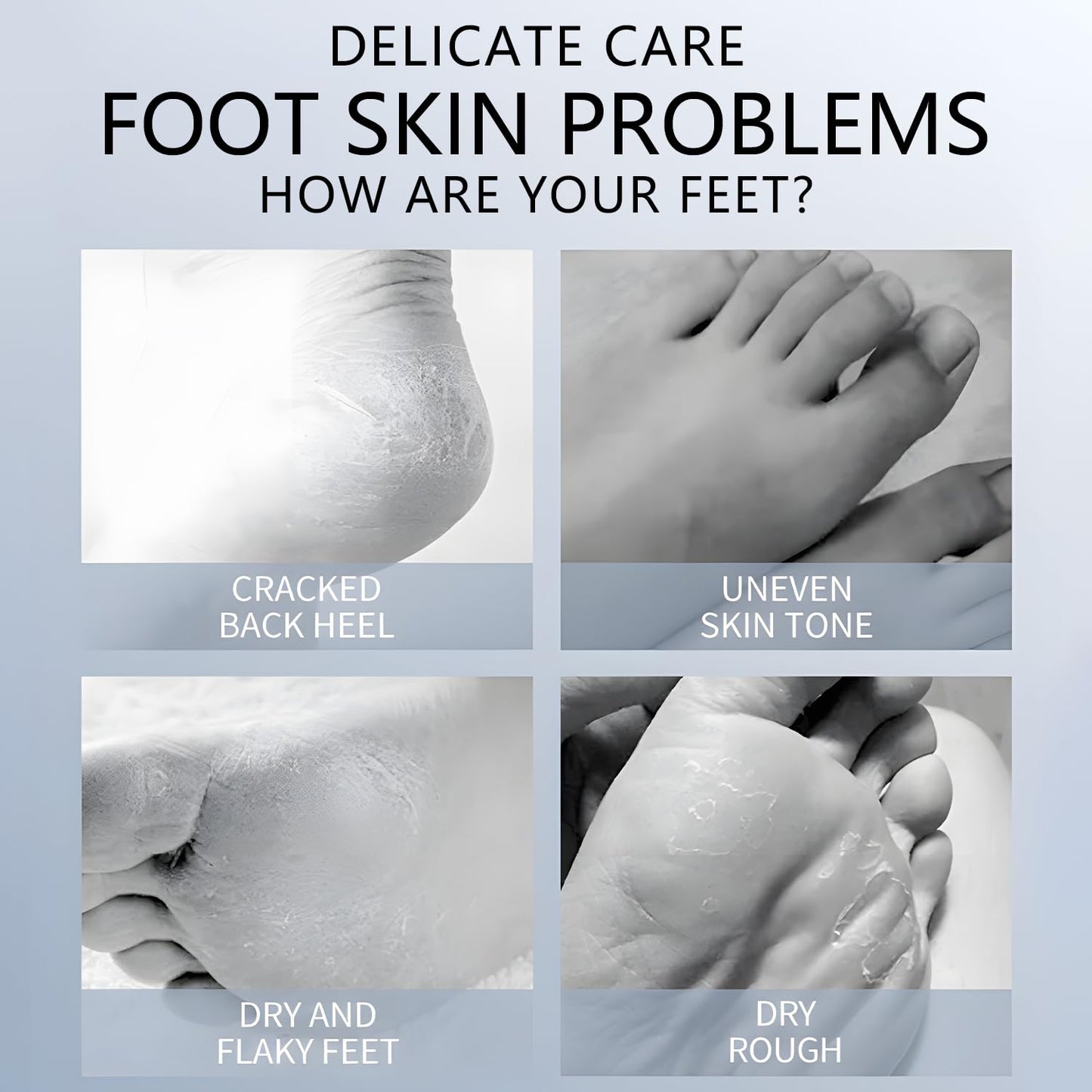 MOND'SUB Foot Masks Moisturizing Socks - Moisturizes Tired, Dry & Cracked Feet, Exfoliating Hydrating Foot Mask - Dry Skin Solution - Moisturizing Foot Treatment- All Skin Types - 9 Pairs
