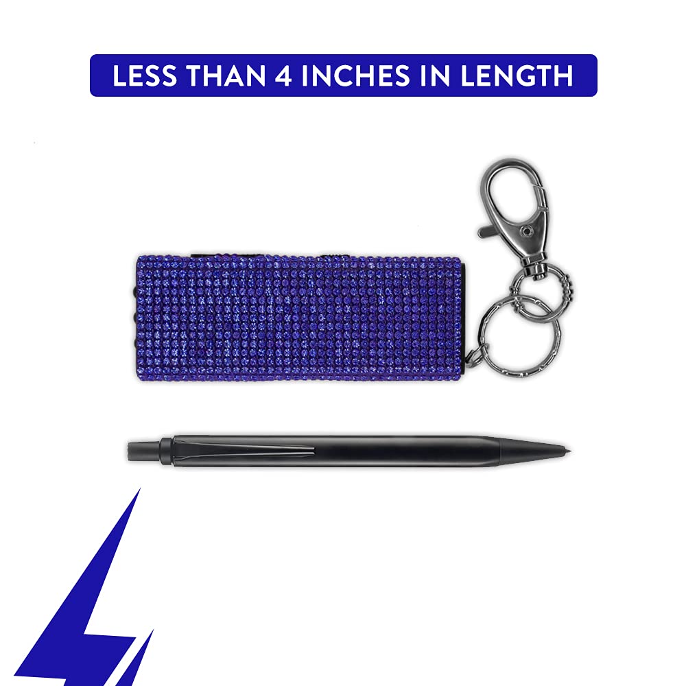 GUARD DOG SECURITY Mini Stun Gun Keychain - Stun Gun with LED Flashlight - USB Rechargeable (Blue)