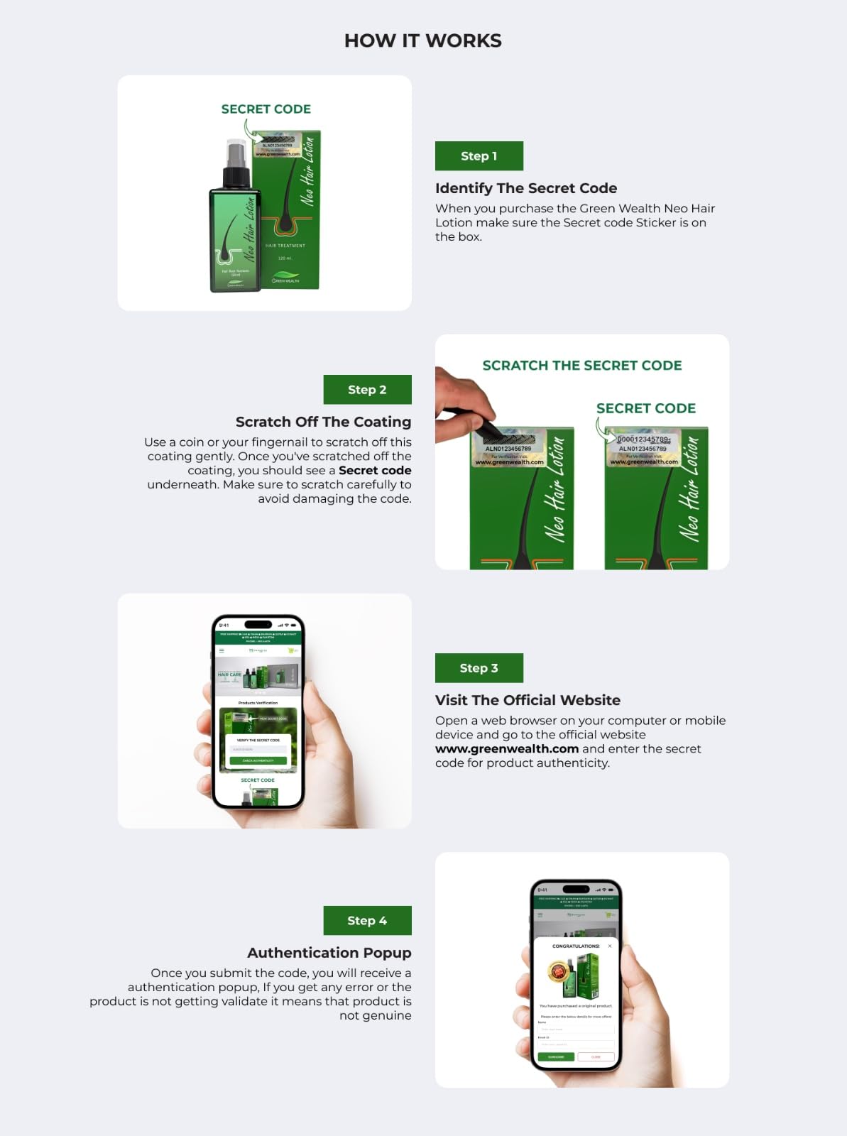 Green Wealth Neo Hair Lotion, 120 ml, Hair Regrowth Treatment Hair Growth Strengthens Damaged Hair Loss And Revitalizes Scalp Hair Care Pack of 3