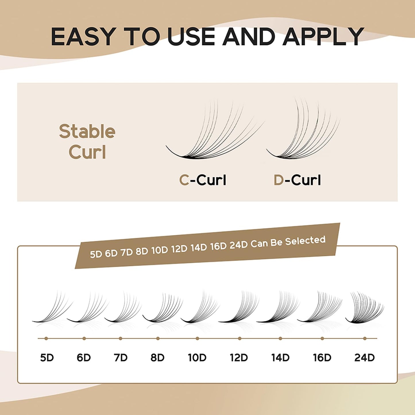500 Fans 10D 0.07D 8-15MM Middle Stem Premade Lashes & 600 10D 0.07D 8-15MM Fans Loose Fans Premade Lashes