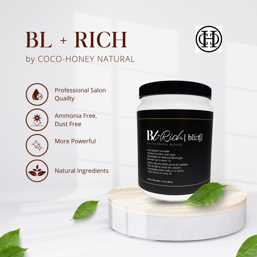 Hair Bleaching Powder for Dark Hair Lightening Blonde Hair Salon Quality Safe at Home (Charcoal 1.05 oz (pack of 1))