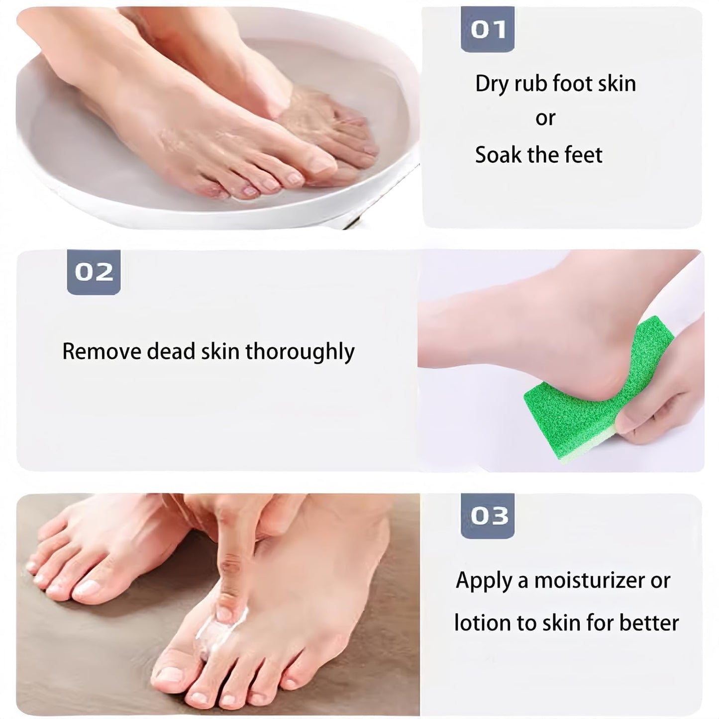 1 Pack Double-Sided Pumice Stone for Feet, Pumice Stone for Feet, Foot Scrubber，Effective Pedicure Tools (Green)