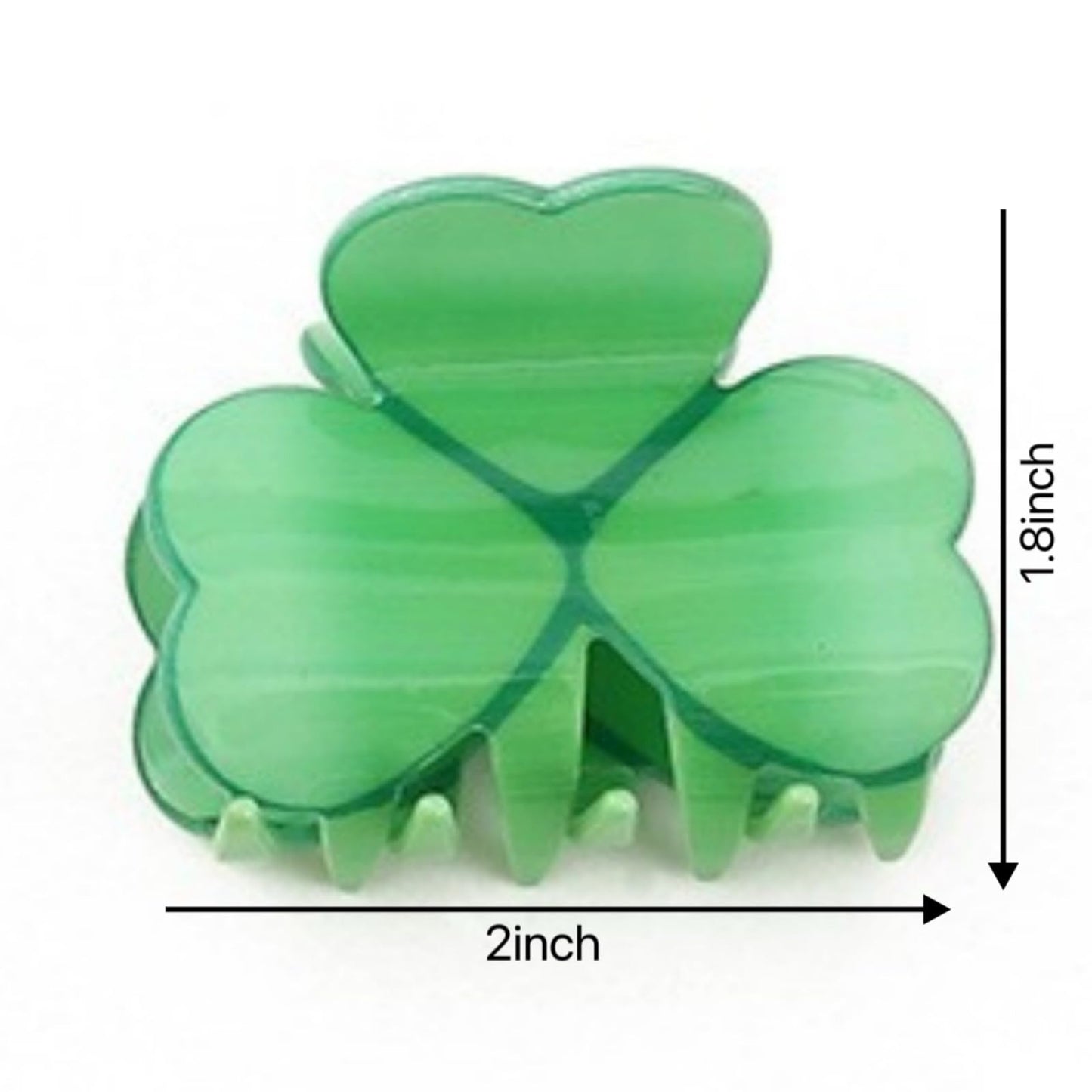 2pcs Green Shamrock Hair Claw Clips, St. Patrick's Day Hair Accessories for Women Girls,Irish Flag Lucky Clover Hair Jaw Barrettes,Holiday Party Favors