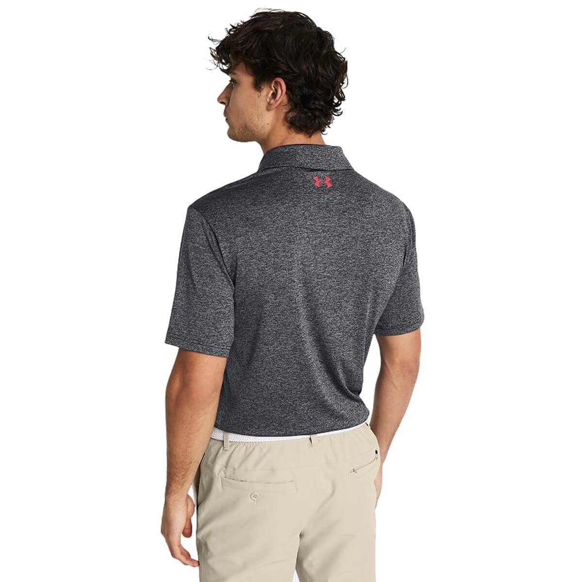 Under Armour Playoff 3.0 Stripe Mens Golf Polo - Black/Red/M