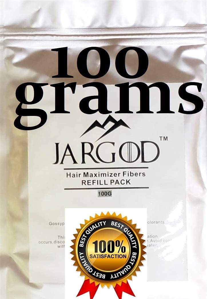 100 Gram Hair Building Fibers - Refill Your Existing Fiber Bottle - Hair Filler Fibers - Hair Loss Concealer For Thinning Hair by JARGOD (Gray)