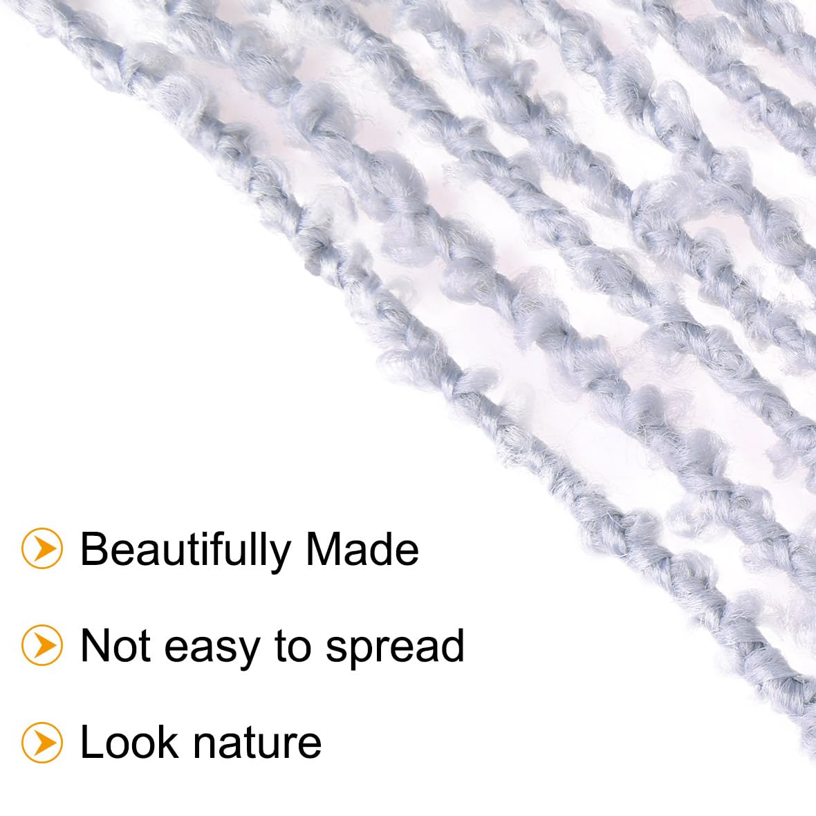 ZRQ 30 Inch Butterfly Locs Crochet Hair Grey Distressed Faux Locs Crochet Braids,Light Weight Handmade Goddess Soft Locs Crochet Locs Braids for Women(2Packs,grey#)