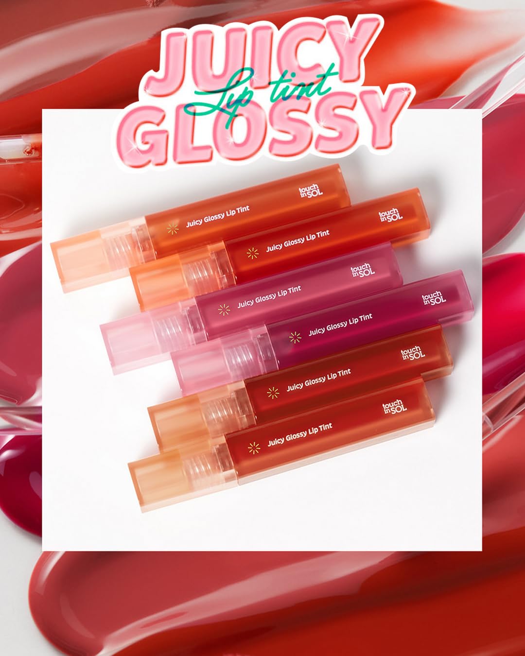 Touch in Sol Vegan Again Juicy Glossy Lip Tint - High Pigmented & Glossy Korean Lip Tint - Shiny Translucent Color - Glowy Hydrated Lips, Moisturizing and Plumping, 0.13 fl.oz. (05 Marshmellow)