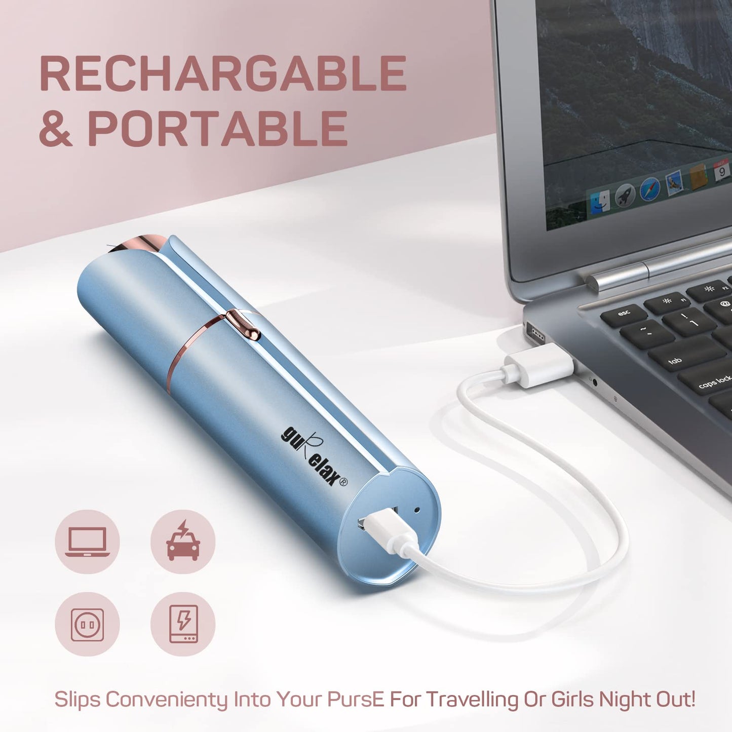 Facial Hair Removal for Women(as seen on tv), Gurelax Facial Hair Remover, Electric Face Shaver, Painless Hair Removal Device for Lip, Chin with 2 x Replacement Heads
