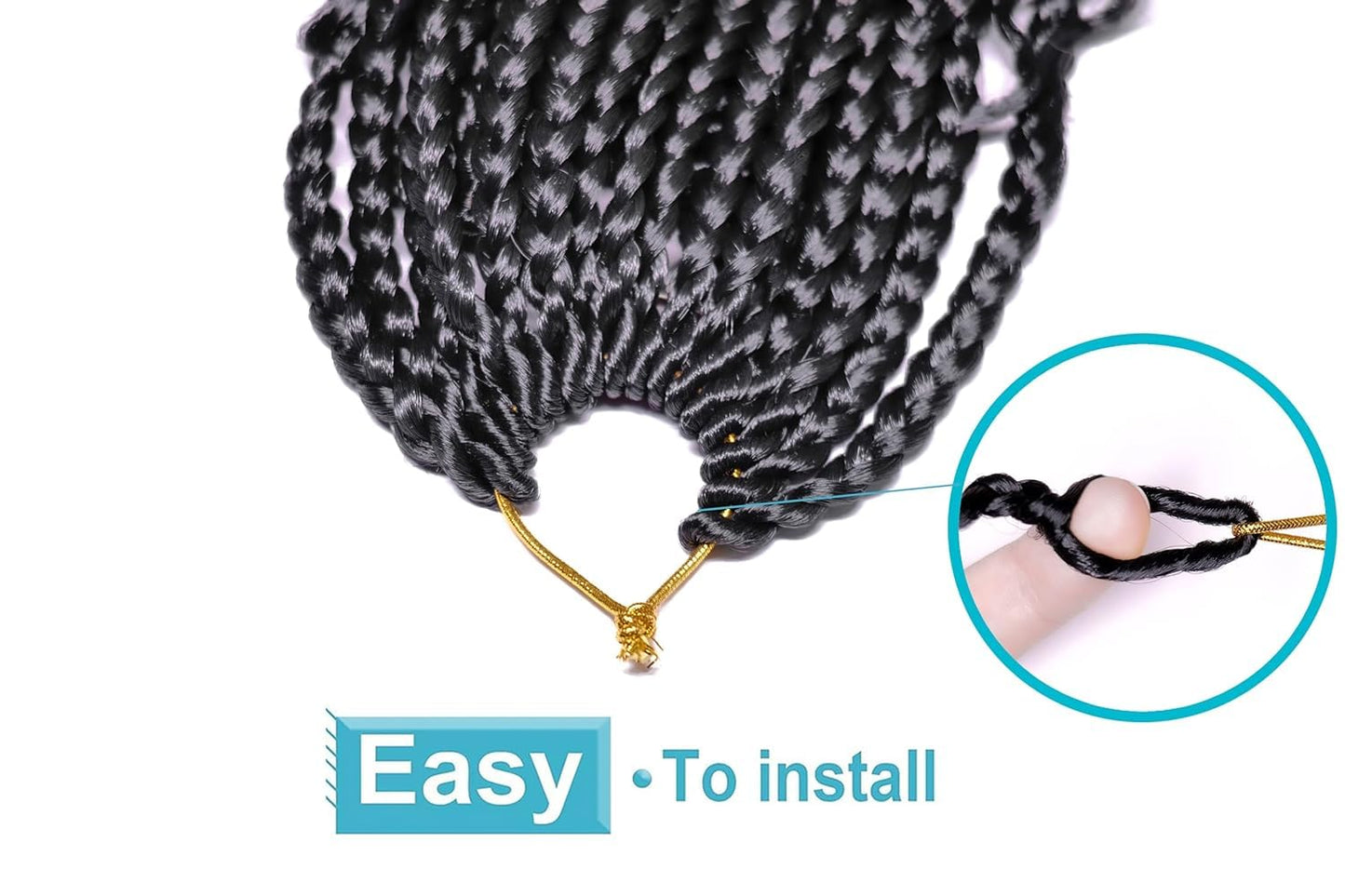 Goddess Box Braids Crochet Hair With Curly Ends 8 Packs-14 Inch Crochet Hair for Black Women Bohomian Crochet Box Braids (Black, 14inch)