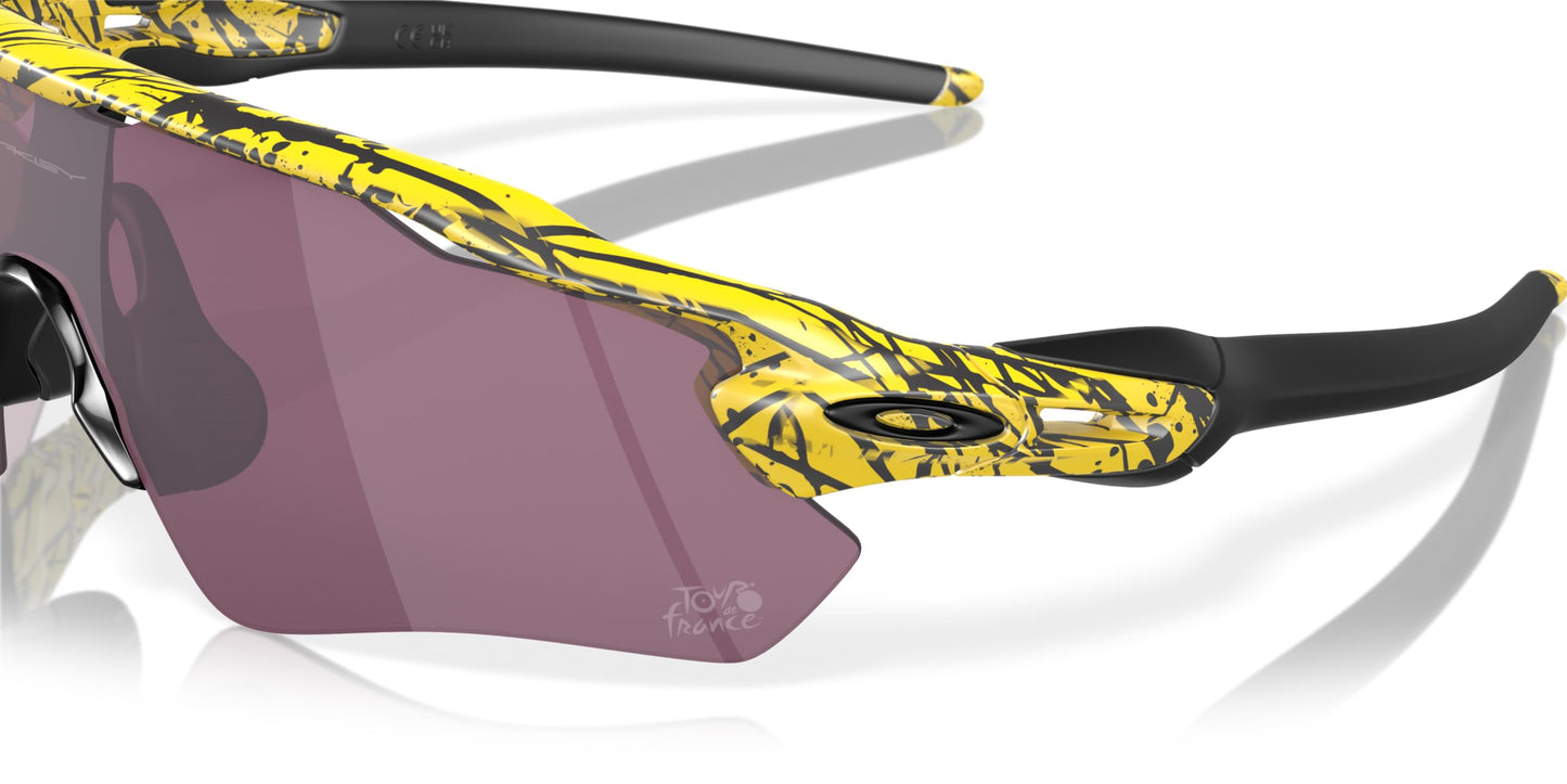 Oakley Men's OO9208 Radar EV Path Rectangular Sunglasses, TDF Splatter/Prizm Road Black, 38 mm