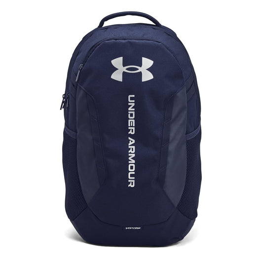 Under Armour Unisex-Adult Hustle 6.0 Backpack, (411) Midnight Navy/Midnight Navy/Metallic Silver, One Size Fits Most