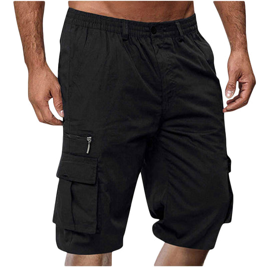 2024 Cargo Shorts for Men 2024 Elastic Waist Bermuda Shorts Lightweight Casual Outdoor Hiking Shorts with Multi Pockets White Cargo Shorts Men