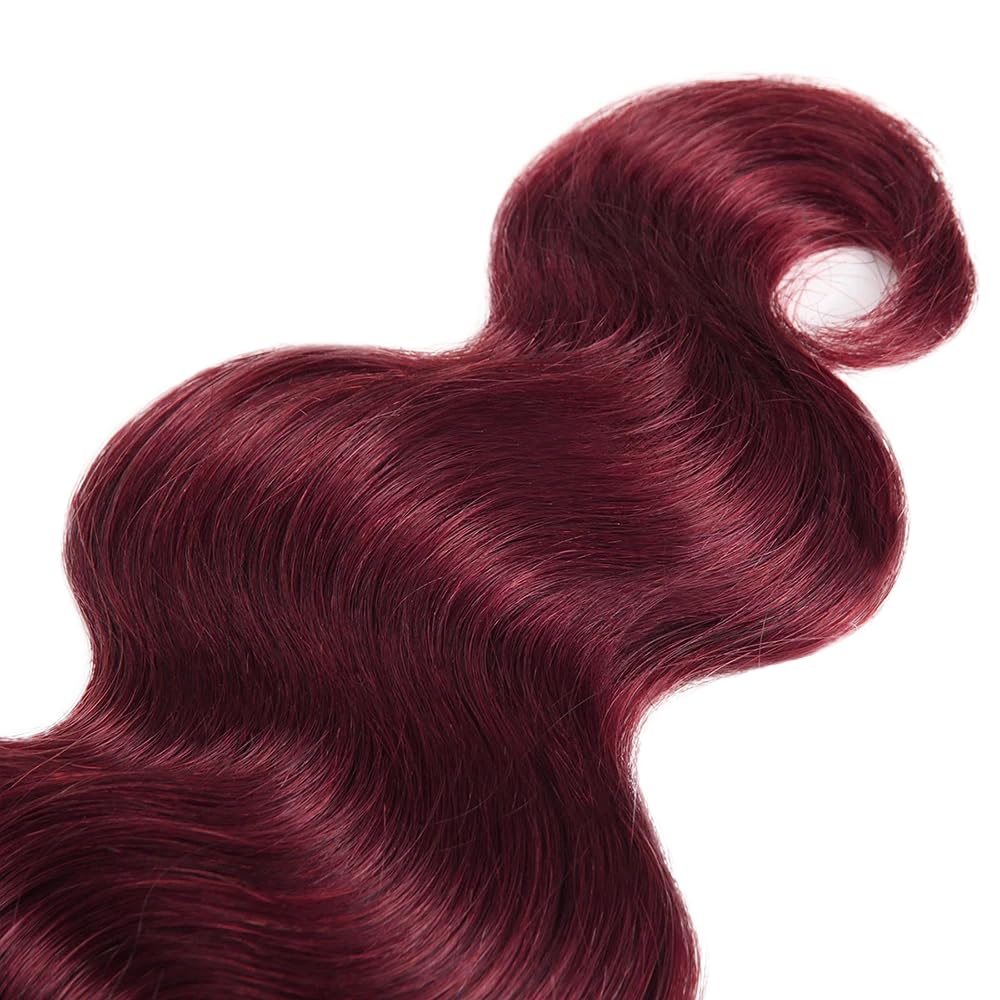 30 30 30 Inch Vinmdonm 99J Human Hair Bundles Burgundy Body Wave Bundles Brazilian Unprocessed Virgin Hair 3 Bundles 99J Body Wave Bundles Wine Red Bundles Remy Hair Extensions