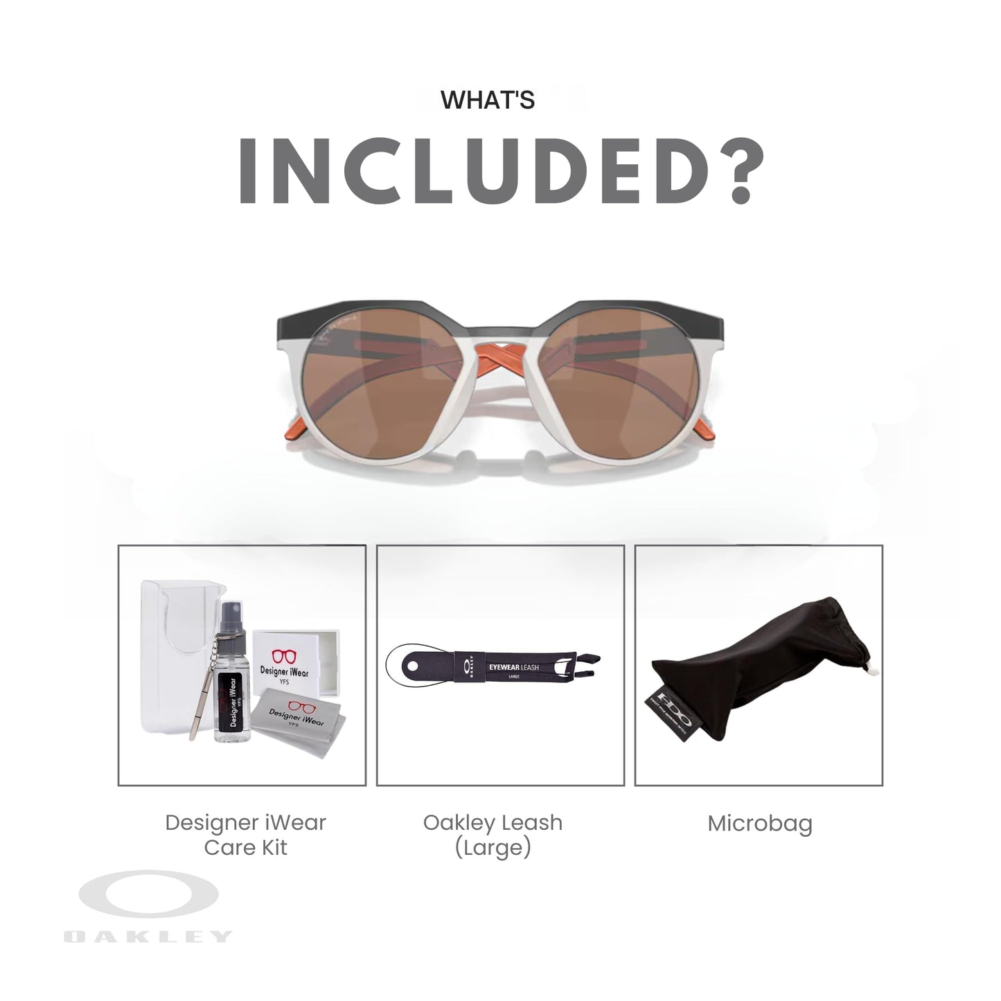 Oakley oo9242 924206 52mm matte carbon/prizm tungsten round sunglasses for men + Bundle with designer iwear complimentary eyewear kit