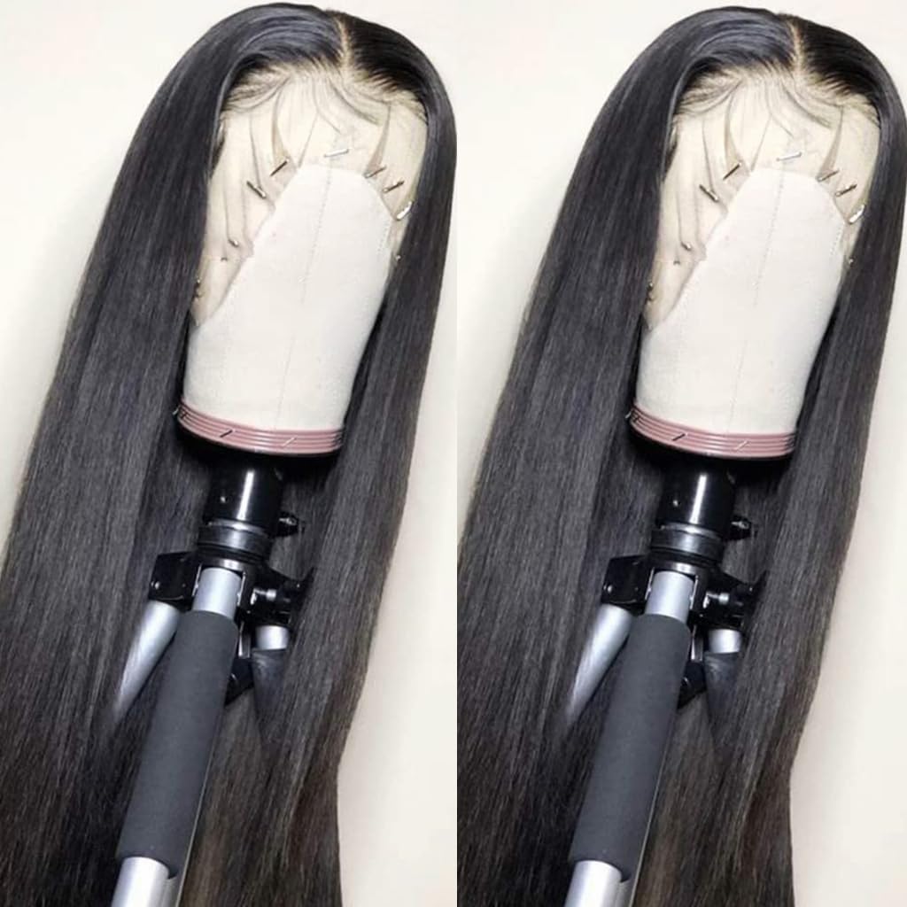 360 Lace Front Wigs Human Hair 360 Lace Front Wigs Pre Plucked Hairline, Wear And Go Human Hair HD Transparent Lace Frontal Wigs Human Hair for Women Glueless Wigs Human Hair with Baby Hair (14 Inch)