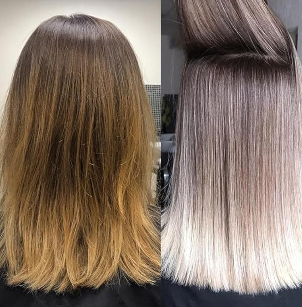 HAIR BAR NYC 30 Volume - Blond Plex Anti-Yellow Porfessional Lightening System for Charcoal Hair Bleach - Violet Peroxide Developer with Plex, Reduce Brassy, Eliminates Orange Tones 33.8oz/1lt