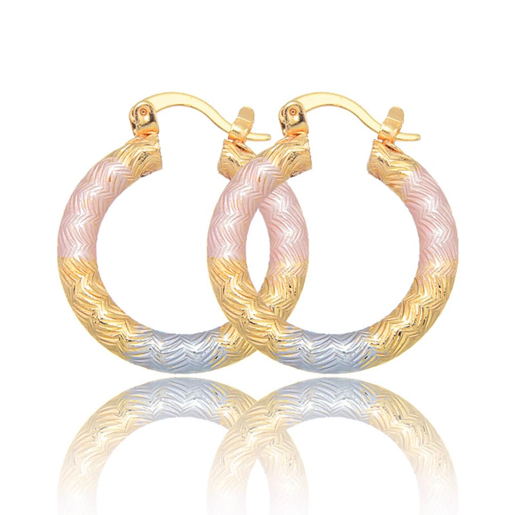 18K Gold Plated Hoop Earrings for women Trendy Twisted Huggie Hoops Earrings Lightweight Large Chunky Earrings 925 Sterling Silver Boho Jewelry for Teen Girls Gift (style 20)