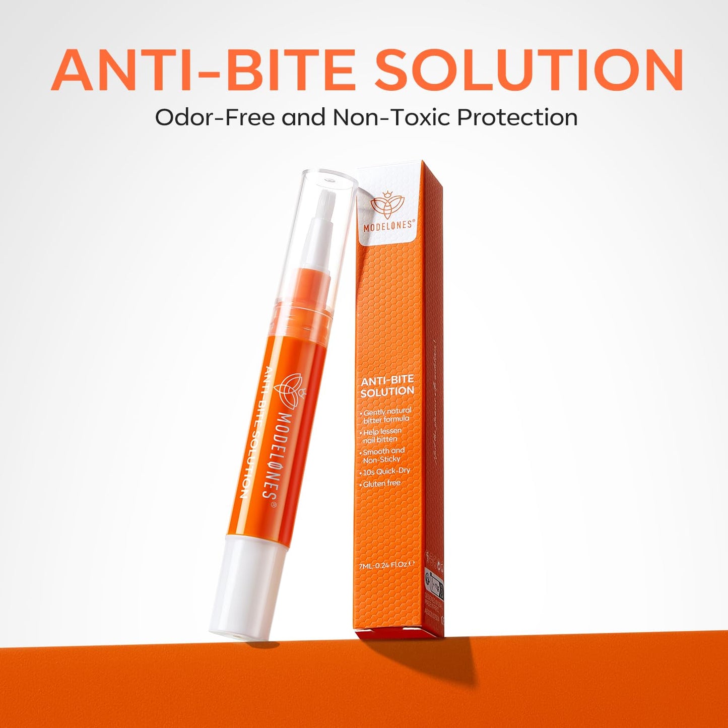 modelones Stop Nail Biting Pen, Nail Biting Prevention, Thumb Sucking Deterrent, Nail Biting Treatment for Kids & Adults, Natural Nail Care Pen to Help Stop Nail Biting Habit, Safe Solution for Biters