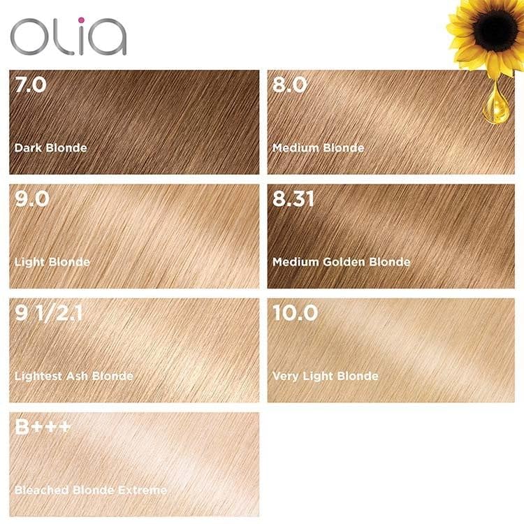Garnier Hair Color Olia Ammonia-Free Brilliant Color Oil-Rich Permanent Hair Dye, B+++ Bleach Blonde Extreme, 2 Count (Packaging May Vary)