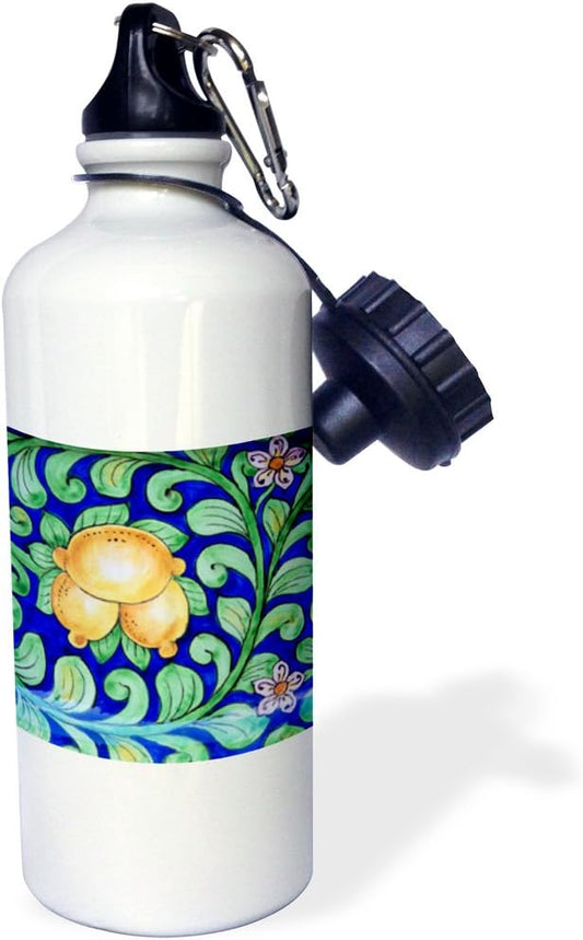 3dRose Italy, Orvieto. Italian Pottery Plate for Sale in The Streets. -Sports Water Bottle, 21oz , 21 oz, Multicolor