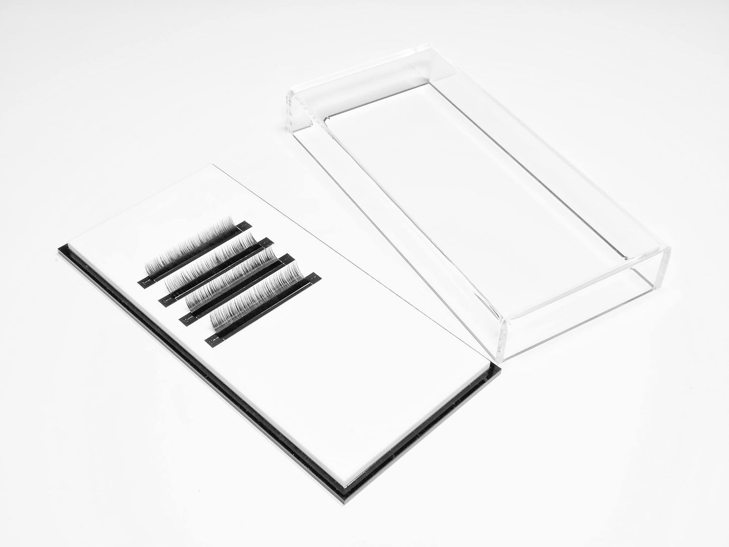 Acrylic Lash Tile Storage Box With Cover - Washable and Reusable - Perfect for Classic, Volume, and Mega Volume Lashes