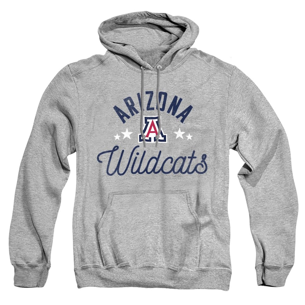 University of Arizona Official Wildcats Unisex Adult Pull-Over Hoodie, University of Arizona, Athletic Heather, Large