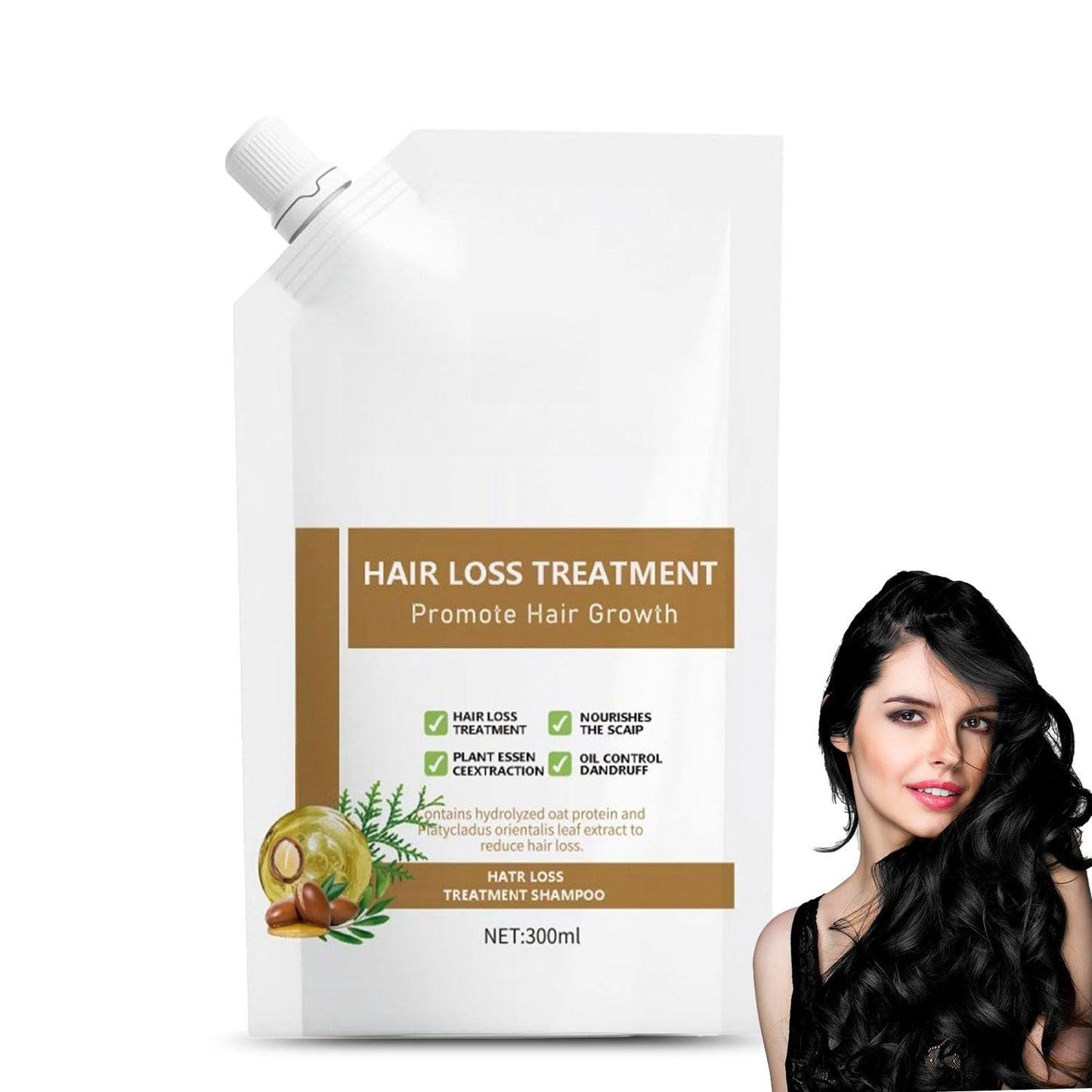 300ml Remimpi Anti Hair Loss Shampoo for Women, Remimpi Anti-Hair Fall Promote Hair Growth Shampoo, Remimpi Anti Hair Fall Hair Treatment Shampoo Oil Control Anti Dandruff Anti Hair Loss (1Pcs)