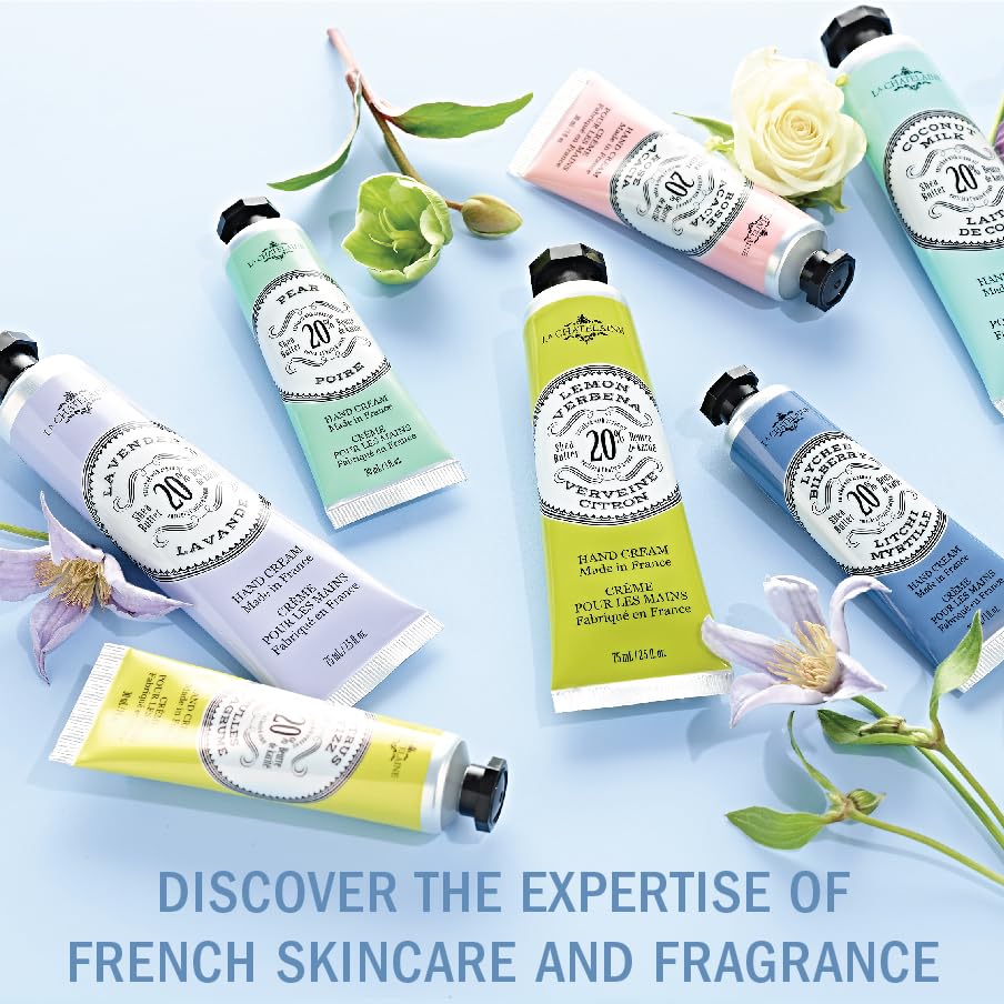 La Chatelaine 20% Shea Butter Hand Cream Travel Size, Men, Unisex, Organic Argan Oil, Moisturizing, Nourishing, Extra-Rich Hand Lotion, Made in France, Paraben Free, 1 oz / 30ml (Citrus Zest)