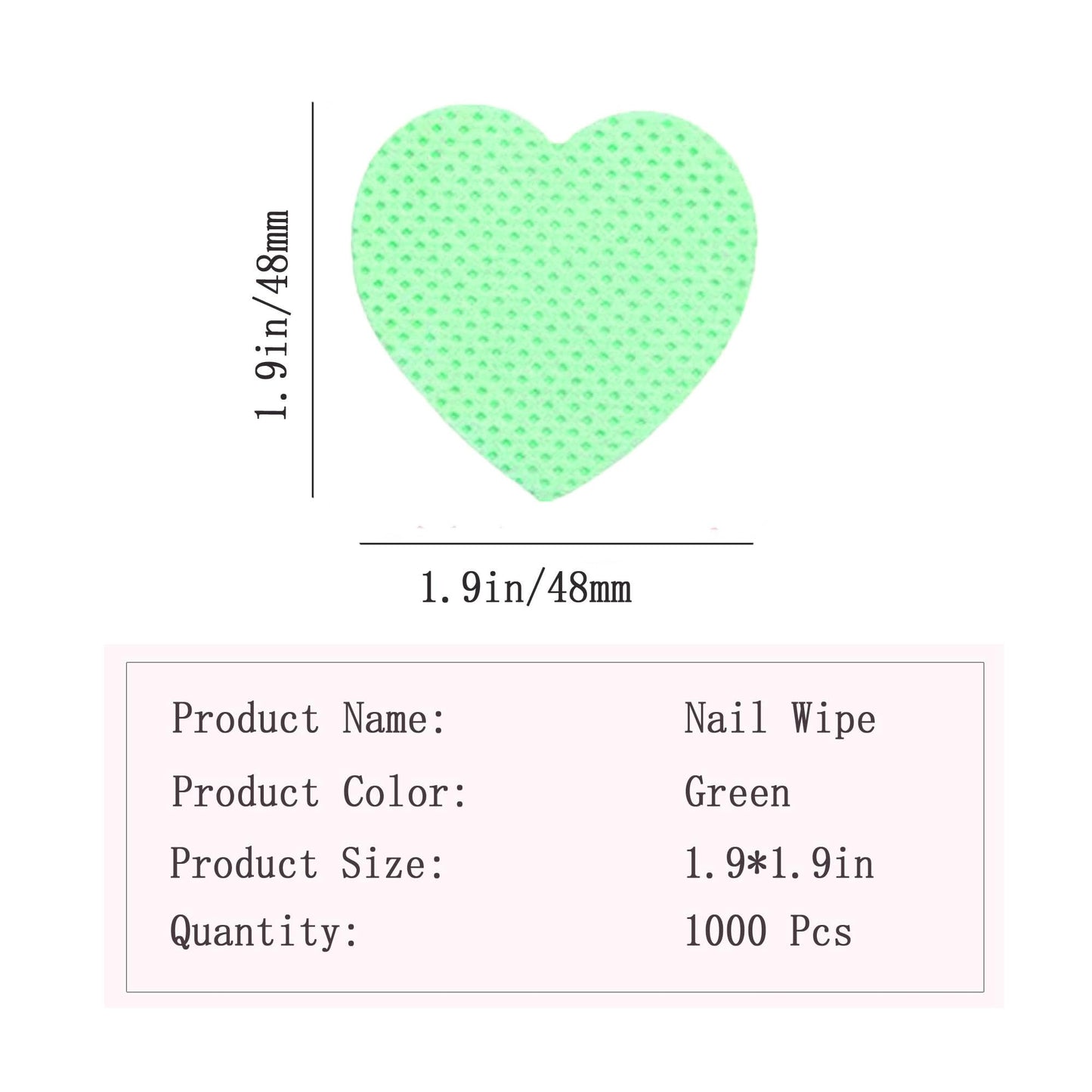 1000 PCS Lint Free Nail Wipes,Nail Polish Remover Wipes for Lash Extension Supplies,Lint-Free Lash Glue Wipes Pads Eyelash Extension Nails Wipes for Nail Polish Remover,Lash Glue Cleaning Pads, Green