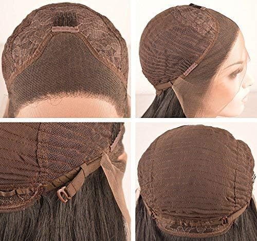 ELESTY 13 * 4 Long Wavy Black Hair Synthetic Lace Front Wigs for Women Loose Curly Natural Hairline Heat Resistant Fiber Lace Front Wigs Water Wave Free Part Glueless Wigs Cosplay Dairly Use 24Inch