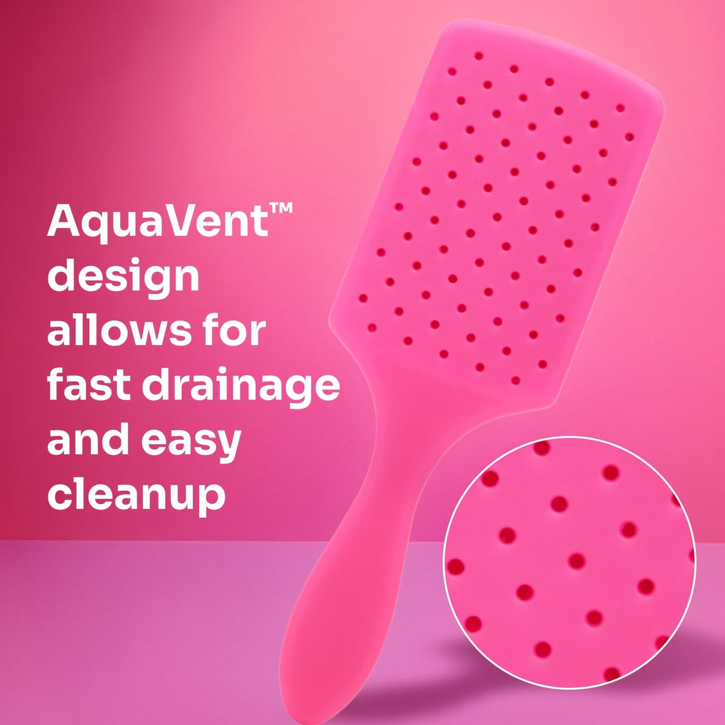 Wet Brush Paddle Detangler Hair Brush, Sky, Ultra-Soft IntelliFlex Bristles with AquaVent Design, Great For Treatment & Mask Application, Women, Men, Wet, Dry and Damaged Hair