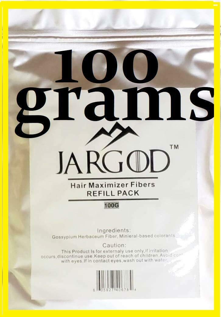 Hair Building Fibers 100 Gram - Refill Your Existing Fiber Bottle - Hair Fibers - Hair Loss Concealer For Thinning Hair by JARGOD (White)