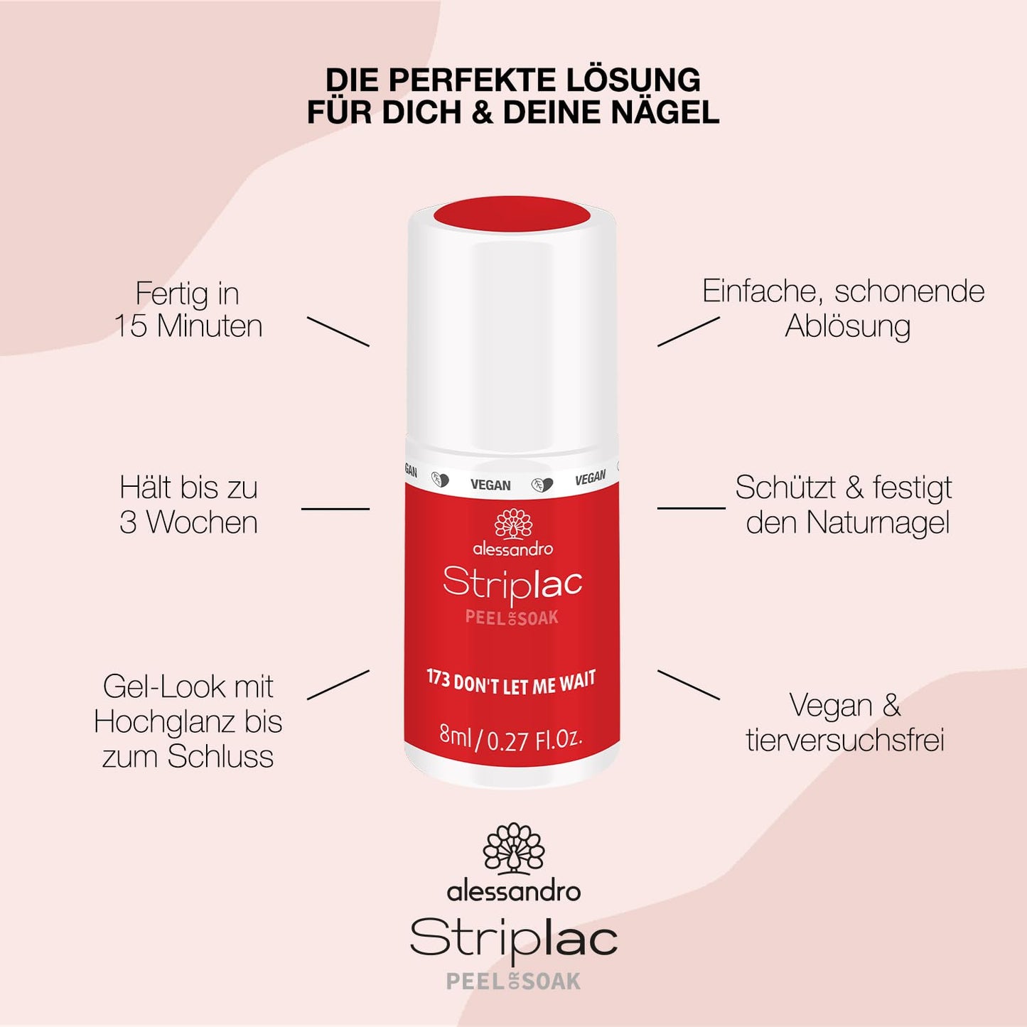 alessandro Striplac Peel or Soak Nail Polish -173 Dont Let Me Wait for Women- 0.27 oz