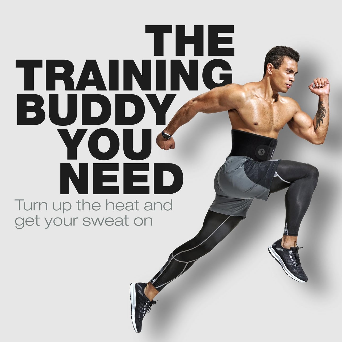 ActiveGear Waist Trimmer Belt for Stomach and Back Lumbar Support, Large: 9" x 46" - Charcoal