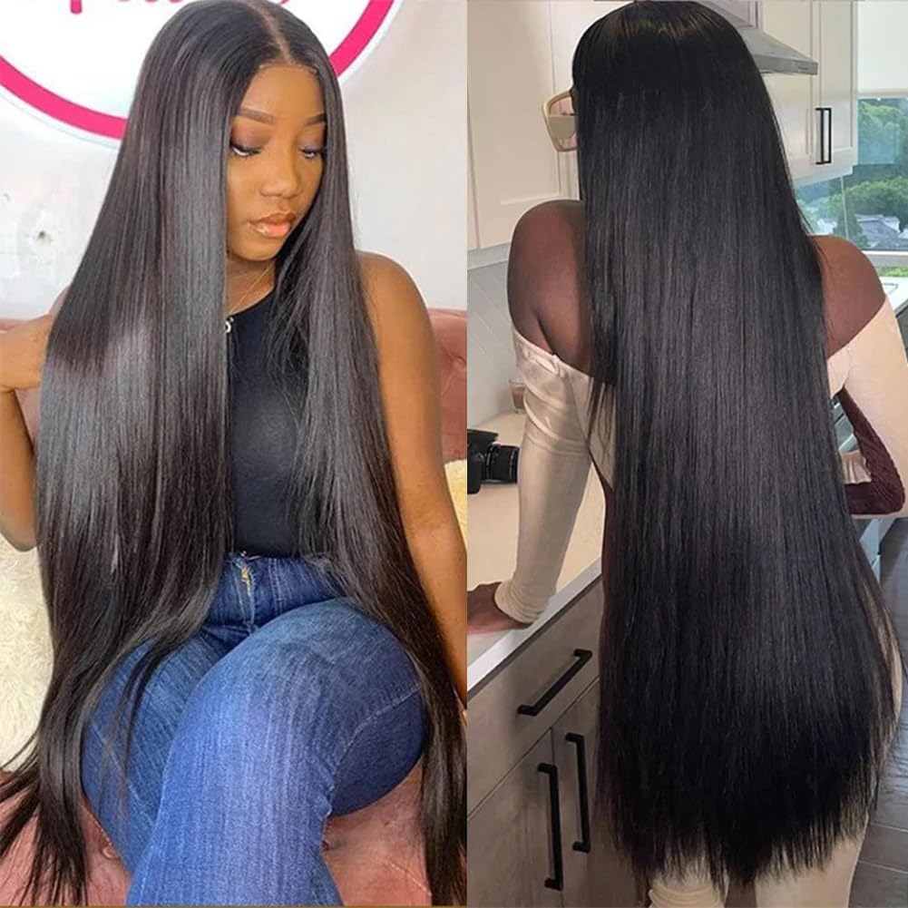 MIRONICA Straight Bundles Human Hair 26 Inch 1 Bundles 12A Brazilian Weave Bundles Human Hair 100% Unprocessed Virgin Remy Double Machin Weft for Women Natural Black Color Hair Extensions
