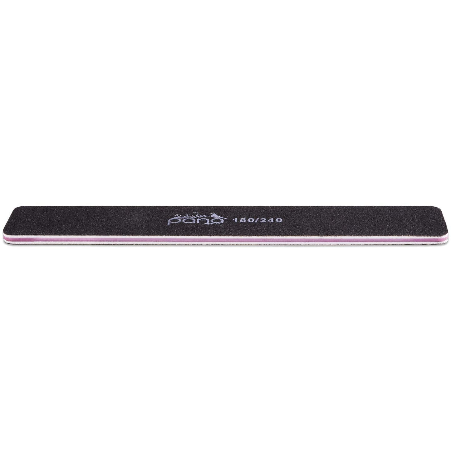 10PCS Jumbo Size PANA Professional Double Sided Nail Files - Black, 180/240 Grit - Emery Board Nail Buffering File Manicure Pedicure Nail Polisher Washable