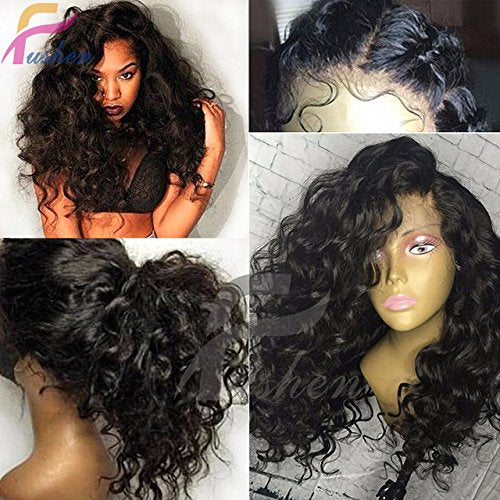 13x6 Lace Front Wig Short Bob Wigs Deep Curly Full Lace Front Wigs 8A Virgin Brazilian Natural Color Wigs (24 inch with 150% Density, lace front wig)