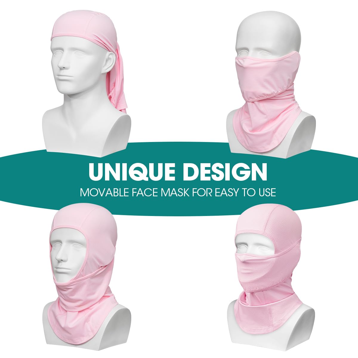 3 Pieces Balaclava Moveable Face Mask Ski Mask Sun Protection Breathable Balaclavas for Men Women Cycling Outdoor Sports