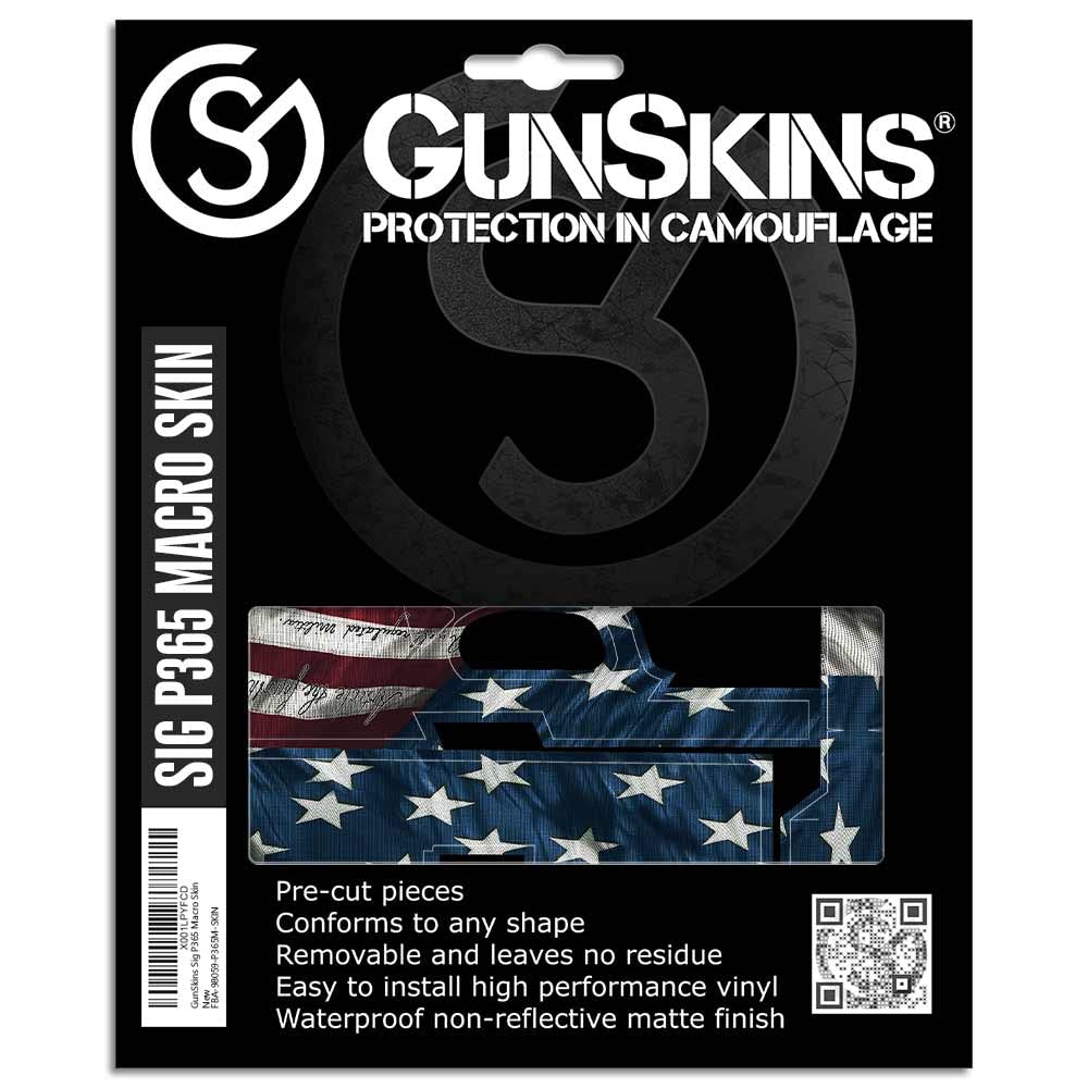GunSkins Precut Pistol Skin for Sig Sauer P365 Macro - Compatible with Airsoft AEG BB Gun - Vinyl Wrap - Easy to Install - 100% Waterproof - Matte Finish - Made in USA - Proveil Victory