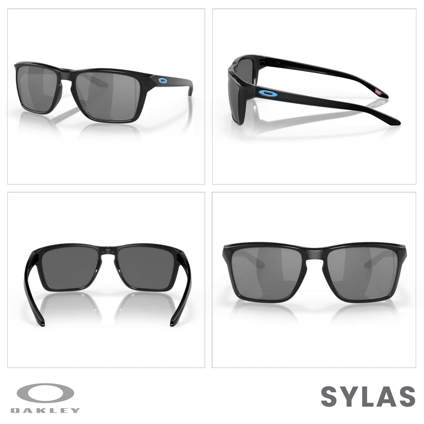 Oakley Sylas OO9448 944823 57MM Black Ink/Black Iridium Polarized Rectangular Sunglasses for Men + BUNDLE Accessory Leash + BUNDLE with Designer iWear Eyewear Kit