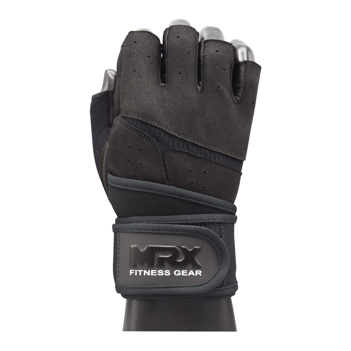 MRX Weightlifting Gloves for Men Workout Gloves Mens Wrist Support Lifting Gloves Male Gym Gloves | Workout Gym Accessories for Men Weight Lifting Fingerless Gym Exercise for Powerlifting
