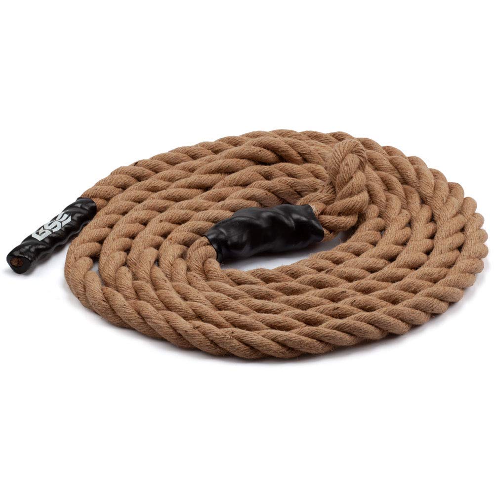 GSE Games & Sports Expert Gym Sisal Climbing Rope, Heavy Workout Rope for Indoor/Outdoor Workouts. Great for Climbing Exercises, Strength Training - 6,10,15,20,25,30,40,50 Feet Lengths Available