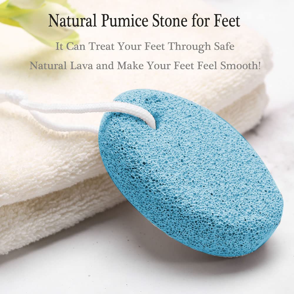 2PCS Natural Pumice Stone for Feet, HOOMBOOM Lava Pedicure Tools Hard Skin Callus Remover for Men/Women Feet and Hands - Natural Foot File Exfoliation to Remove Dead Skin