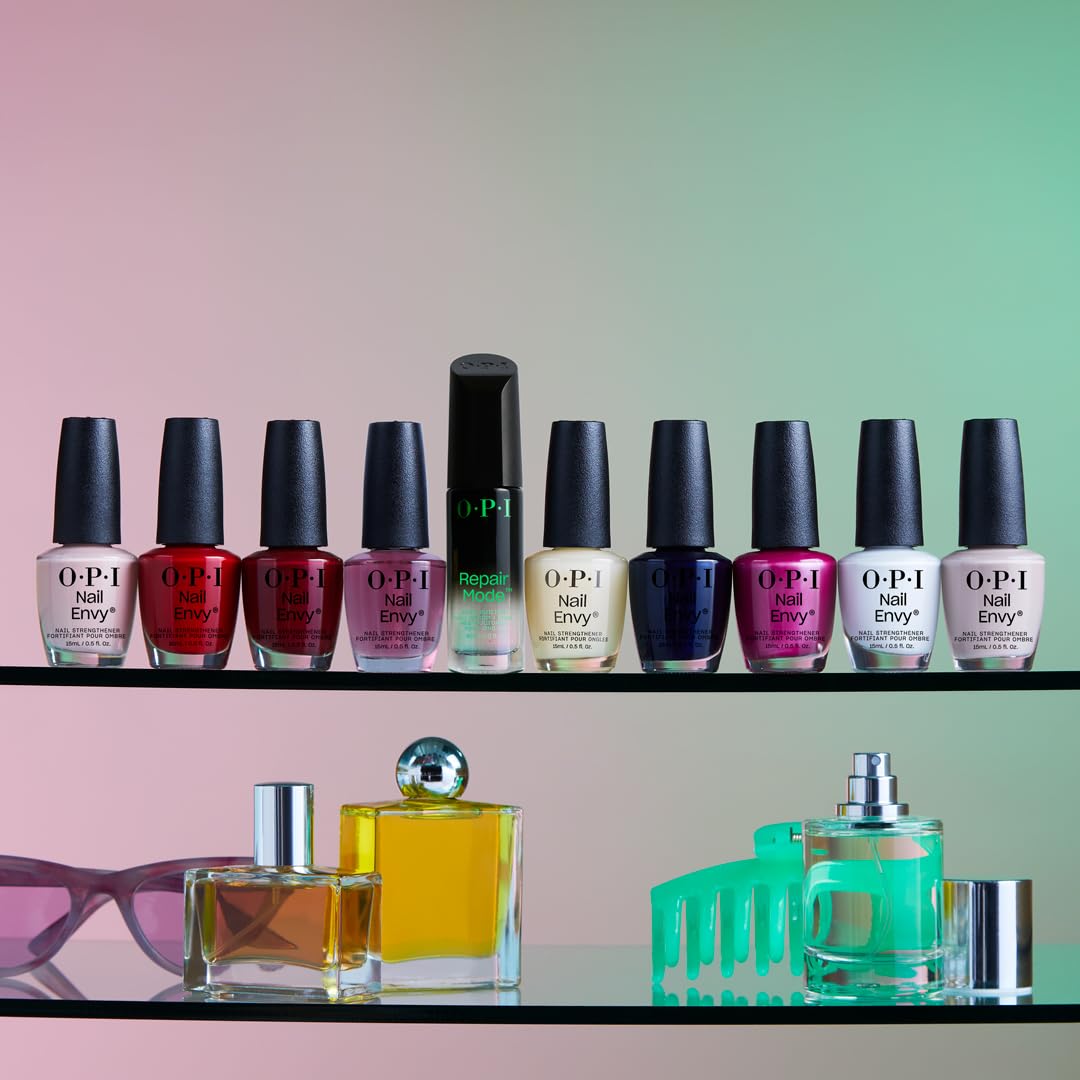 OPI Nail Envy Strengthener Pink to Envy | Sheer Soft Pink Crème Strengthening Nail Polish Treatment | Strengthen Weak & Thin Nails