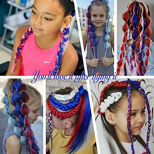 2 Pack Long Braided Ponytail Extension with Hair Tie Straight Wrap Around Hair Extensions Ponytail(6#)