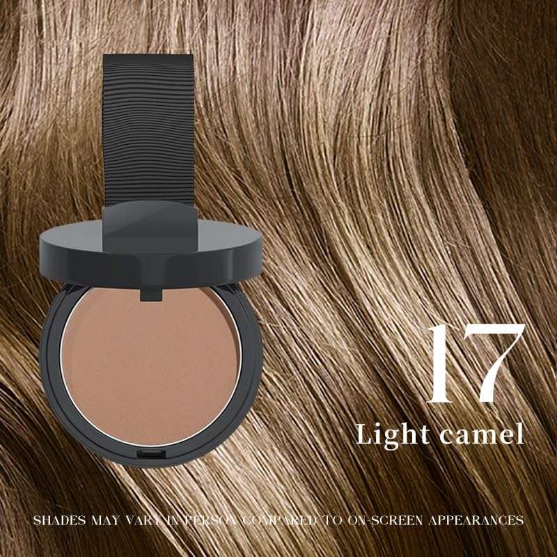 Maycheer Hairline Powder for Women - Hair Rich Shading Powder, 30 Colors Magic Root Cover Up (Light Camel 17)