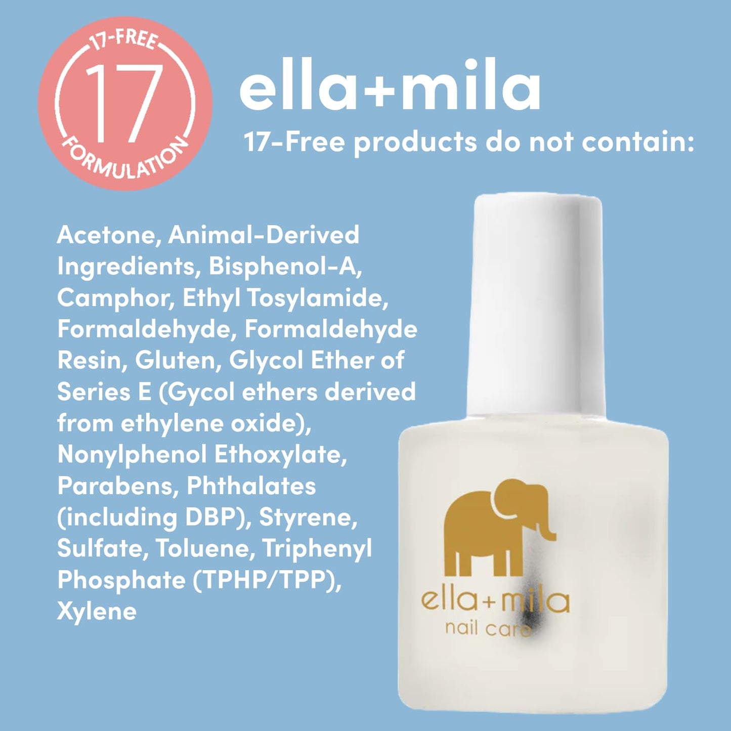 ella+mila "No More Biting" Nail Polish - Bitter Taste Nail Biting Treatment for Kids & Adults - Effective Thumb Sucking Stop for Kids (0.45 fl oz)