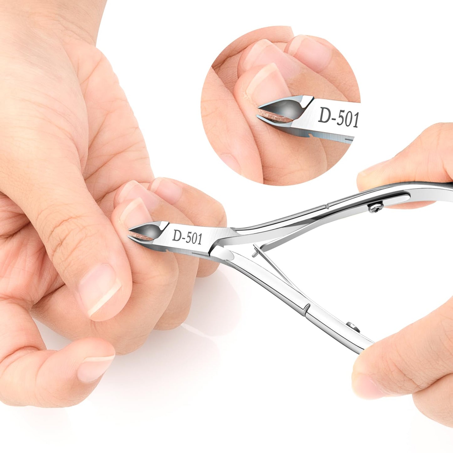 4 Packs Cuticle Nipper, Premium Stainless Steel Cuticle Trimmer for Manicure & Pedicure at Home/Spa/Salon [Silver]